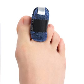 Toe Splint for Broken Toe U-Shaped Toe Corrector Brace Toe Straightener Adjustable Fixed Support for Men and Women Claw Toes 2Pcs (Blue, Left)