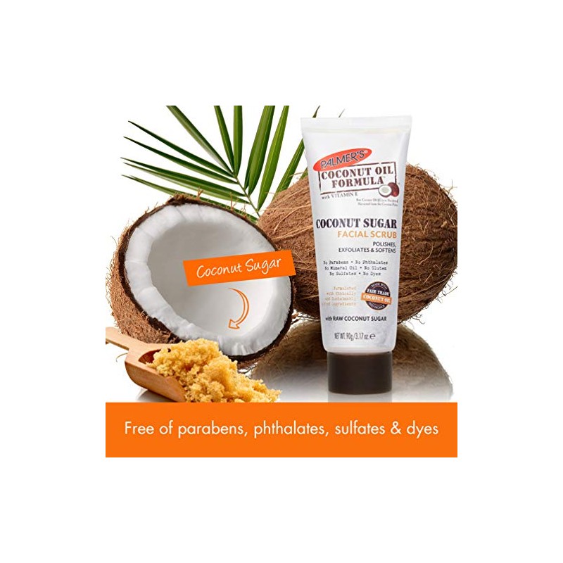 Palmers Coconut Oil Formula Exfoliante Facial con Azcar de Coco,