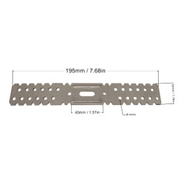 LLB - Pre-Galvanised Drywall Brackets | 195mm x 30mm For Masonry Wall Ceiling Timber Joint | Lightweight Alloy Steel | Designed for Plasterboard Dry Lining Systems, Silver, Pack of 10, Alloy Steel.