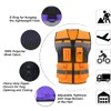 OPLERAI Chaleco de seguridad reflectante de alta visibilidad, Naranja, Large