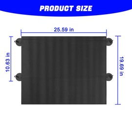 KHGUZ 2PCS Car Side Window Sun Shades, Suction Cup Vehicle Sunshade Curtain with UV Rays Protection, Removable Auto Window Sunscreen for Protecting Privacy, Universal for SUV, Truck, RV