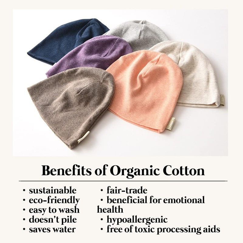 CHARM Gorro orgánico para niños pequeños – algodón holgado para