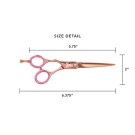 Cricket Shear Xpressions 5.75" Left-Handed Professional Stylist Hair Cutting Scissors Japanese Stainless Steel Shears, Lefty, Hey Rosie
