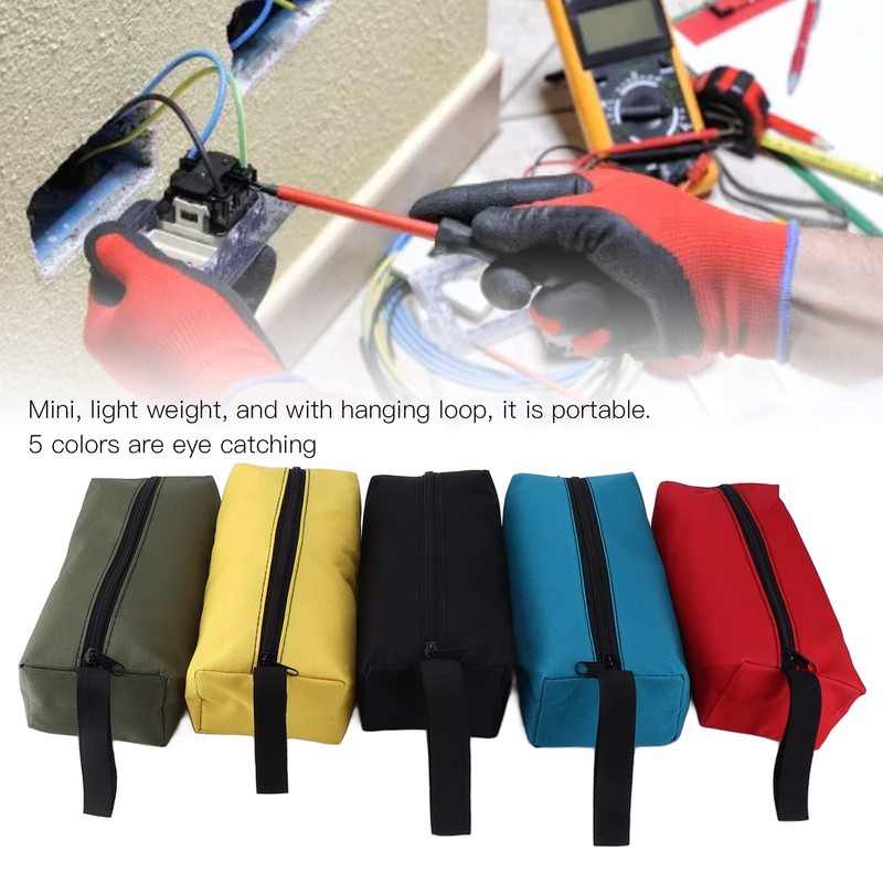 Pack of 5 Small Portable Tool Bag 600D Polyester 24