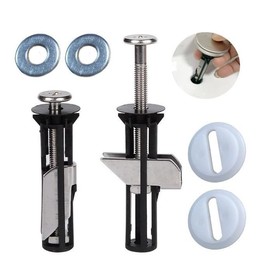 AzureRay Toilet Seat Attachment Set, 2-Piece Toilet Seat Attachment Set with Adjustable Expansion Screws, Rustproof and Non-Slip, Universal for Toilet Seat and Toilet Lid