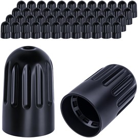 MEAJOO 50PCS TPMS Tire Valve Long Stem Caps, Black Plastic Wheel Tire Valve Stem for TR20008 TPMS, Universal Long Stem Caps for Cars, SUV, Trucks, Bikes, Motorcycles, Bicycles