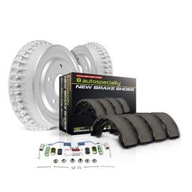 Power Stop KOE15335DK Autospecialty Rear Replacement Brake Kit-OE Brake Drums & Ceramic Brake Pads