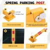 Zonon 2 Pcs Spring Parking Post Folding Heavy Metal Parking