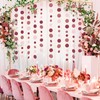 46Ft Burgundy Dusty Pink Circle Dots Garland Party Decorations Maroon