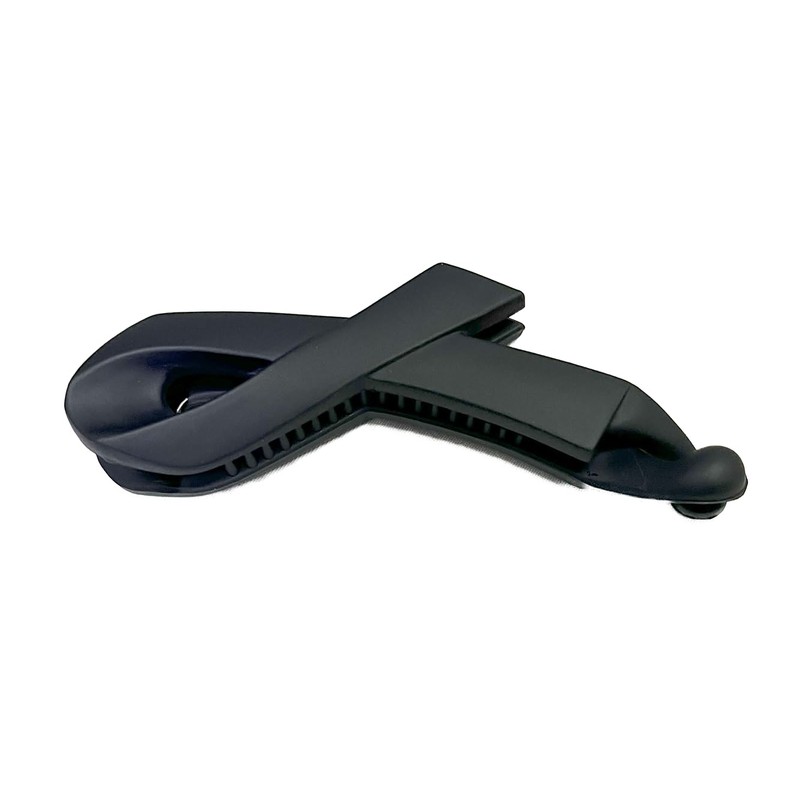 No Slip Banana Clip, Cross Ribbon, Matte Black