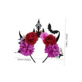 Baluue Spooky Bat Devil Horns Headpiece for Women Creative Costume Accessory for Cosplay Parties Dark Themed Events