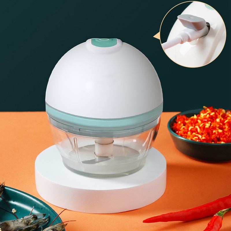 Electric Mini Garlic Chopper Masher Meat Grinder Food Processor Kitchen