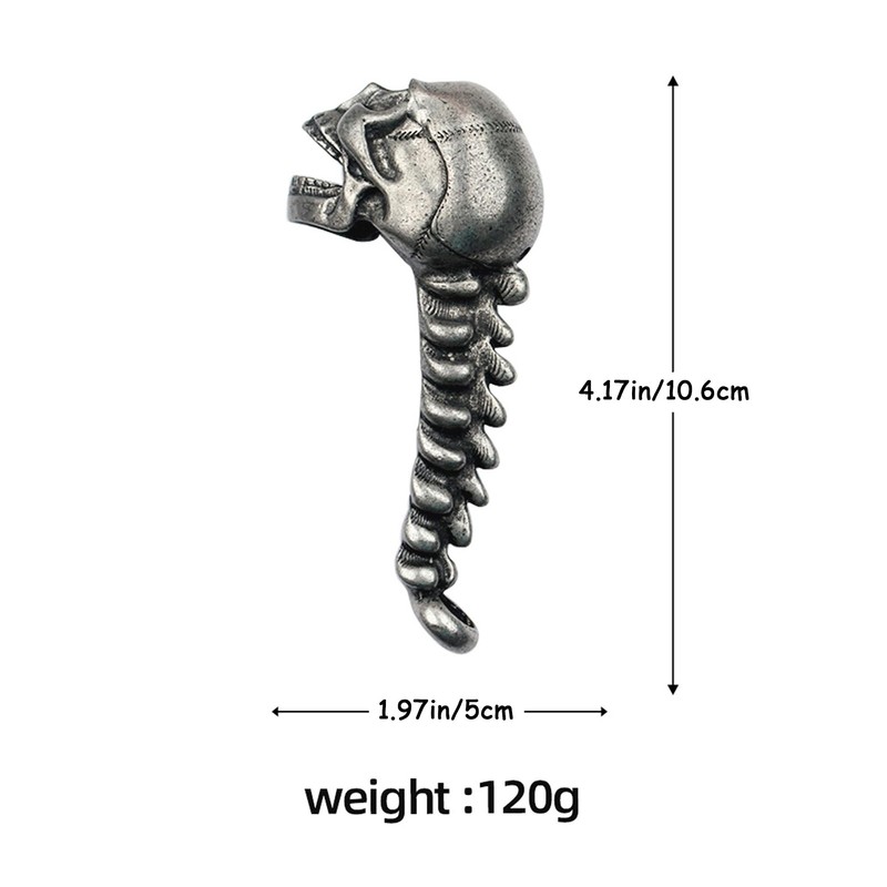 Skull Head Bottle Opener,Durable Stainless Steel Halloween Gifts, Ergonomic Spine