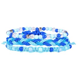Holibanna Beaded Friendship Bracelets 3pcs Woven Friendship Bracelets Wrist Bangles Bead Bracelets for Women Beads Bracelets for Women Woven Bracelets for Women s for Women Woman Twine