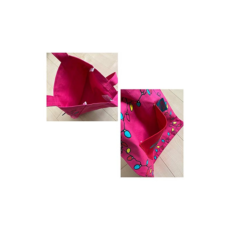 Peanuts SNAP3520N Nostalgica Colored Tote Bag with Pockets, Illumination, Pink