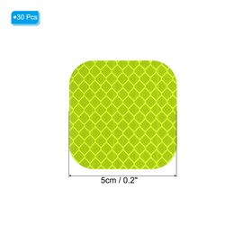 PATIKIL Reflective Stickers, 30 Pcs Safety High Visibility Reflective Sticker Waterproof Driveway Reflectors for Bicycle, Motorcycle, Fluorescent Green (Square)