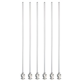 PATIKIL 14Ga x 5 Inch Stainless Steel Dispensing Needle Tips, 6Pcs Metal Glue Needle Tube Blunt Tips Luer Lock for Thick Glue Ink Lab, Silver