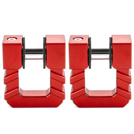 WeiSen 2 Pack 3/4" D Ring Shackle with 7/8 Pin Break Strength 68,000 lbs Compatible with ATV UTV SUV Off Road Towing & Vehicle Recovery (7075 Aluminum, Red)