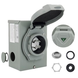 SVNR 30 Amp Generator Inlet Box, NEMA L14-30P Generator Transfer Switch for 4 Prong Power Cord, 125/250 Volt, 7500 Watts, RV Outdoor Use, Weatherproof ETL Listed