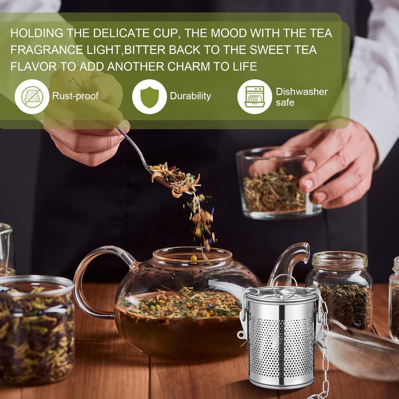 Teenyyou 3 Pcs Large Tea Infuser for Loose Leaf Tea,