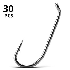 Tandem Baits Executor Long Shank 3x10 Pieces Carp Hook Set Fishing Set Fishing Hooks for Carp Fishing Practical Fishing Accessories Carp Accessories Hooks for Fishing with Boilies 10x2 10x4 10x6