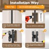 Mdkave Invisible Hinges for Cabinet Doors - Completely Hidden 180°Hinges,Concealed