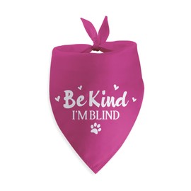 Be Kind I’m Blind Dog Bandana for Large Medium Small Dogs Blind Accessories Pet Triangle Scarf Funny Dog Bandana Gifts Photo Prop Pet Scarf Accessories Christmas Puppy Gifts