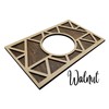 Nest Thermostat Decorative Wall Plate Triangle Geometric White, Brown Natural