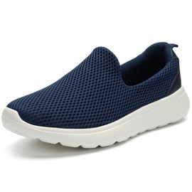 JINDELI - Zapatos para caminar sin cordones para mujer, Azul marino, 24.5 cm