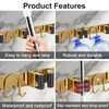 GUUKAR Mop Broom Holder Wall Mount, 2 Packs Gold Stainless