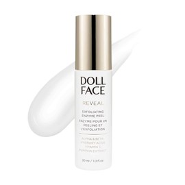 DOLL FACE Beauty REVEAL Exfoliating Enzyme Peel | Chemical Peel with Glycolic Acid & Lactic Acid for Brighter, Smoother Skin | 1 Fl oz