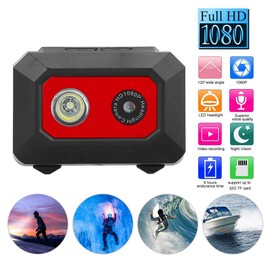 Head Camera For Horse Riding Super Hd 1080P Dv Sports Camera Head Mounted Action Video Camcorder Dvr Recorder (Black Blue) (Black Red)