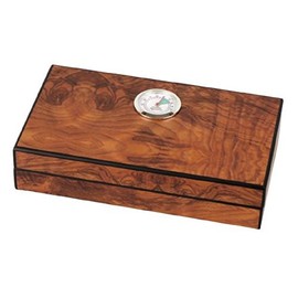 Mini Cigars Humidor Burl Wood Decor Matt ca 4 Cigar Humidor with Hygrometer