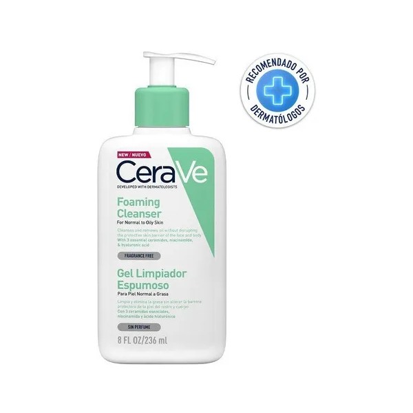 Gel Cerave Limpiador Espumoso Piel Normal A Grasa De 236
