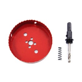 Hole Saw with Drill Adapter LAIWEI 130 mm Hole Cutter for Cutting Wood, Aluminium Profiles, Plastic, Wood, Plasterboard etc.Drill Hole Diameter(5-1/8")