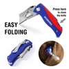 WORKPRO Folding Utility Knife Quick-change Box Cutter, Blade Storage in