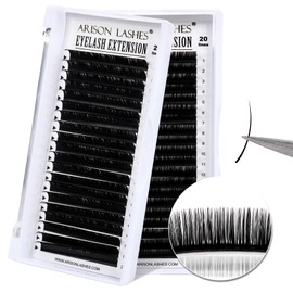 Arison Lashes Classic Lash Extensions Soft Lashes 20 Rows Mixed Tray D 9mm Curl 0.07 Thick Volume Pestañas Pelo a Pelo