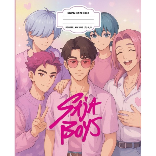 Saja Boys Composition Notebook: Wide Ruled Anime-Inspired Notebook for Teen