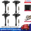 Pack of 4 Ignition Coil + Spark Plugs For Nissan