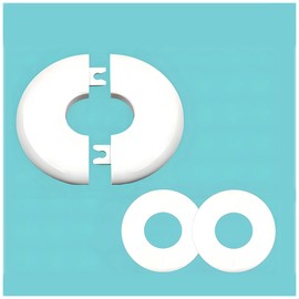 Pool Ladder Escutcheon Plates, Cover Plates & Trim Rings for 1.9" Inner Diameter Tubing –Fits Pool Handrails & Covers for Inground Pools Collars, not of Metal, for Fastening Pipes（2）