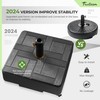 FRUITEAM 155lb Capacity Fillable Portable Umbrella Base with Wheels,Patio Umbrella