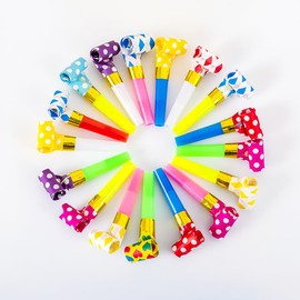 FANGCUU Blowout Whistle, Set of 20, Colorful, Cheering Whistle, Party Supplies, Birthday Parties, Venue Decorations, Celebrations, Events, Prizes, Extra Long Design
