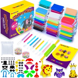 Beutel Knete, 36 Farben Modelliermasse Lufttrocknend – Farben Knete Set – Leichte Modelliermasse mit Zubehör für kreative Gestaltung – 306g Gesamtgewicht – Ideal für jeden geeignet