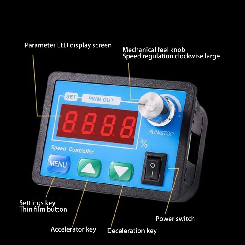 DC Motor Governor High Accuracy 4 Digit LED Display Button
