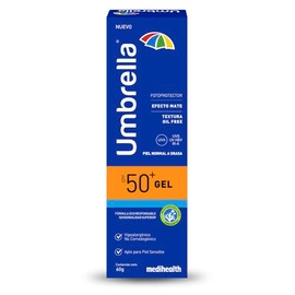 Umbrella Gel SPF 50+ | Protector solar | Para Piel Normal y Grasa | Filtros UVA/UVB de Amplio Espectro | Tubo con 60