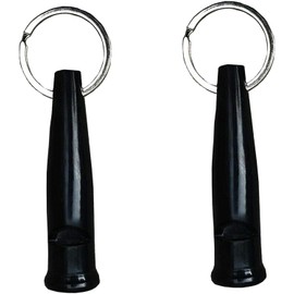 HAZA NYC- Pack of 2 Dog Whistles Leather Lanyard and Keyring | Professional High Pitch Dog Whistle | Best for Recall Training | 7/8cm Long Dog Training Whistles | Ideal for Pet Training and Hunting