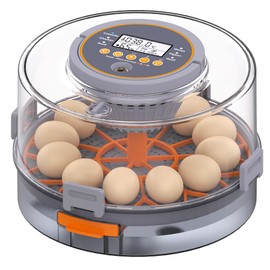 Egg Incubator with Automatic Egg Turning and Humidity Control, Intelligent Egg Incubator with Automatic Temp. Adjustment, 12 Egg Incubator
