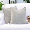 Black and White Sofa Pillow Covers 18x18 Pack of 2