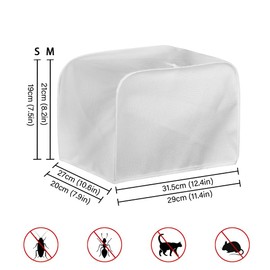 Wanzuoeng Rooster Daisy Print Bread Maker Cover, 2 Slice Toaster Oven Cover Anti Fingerprint, Dust-proof Toaster Cover Small Kitchen Appliance Dust Covers Machine Washable