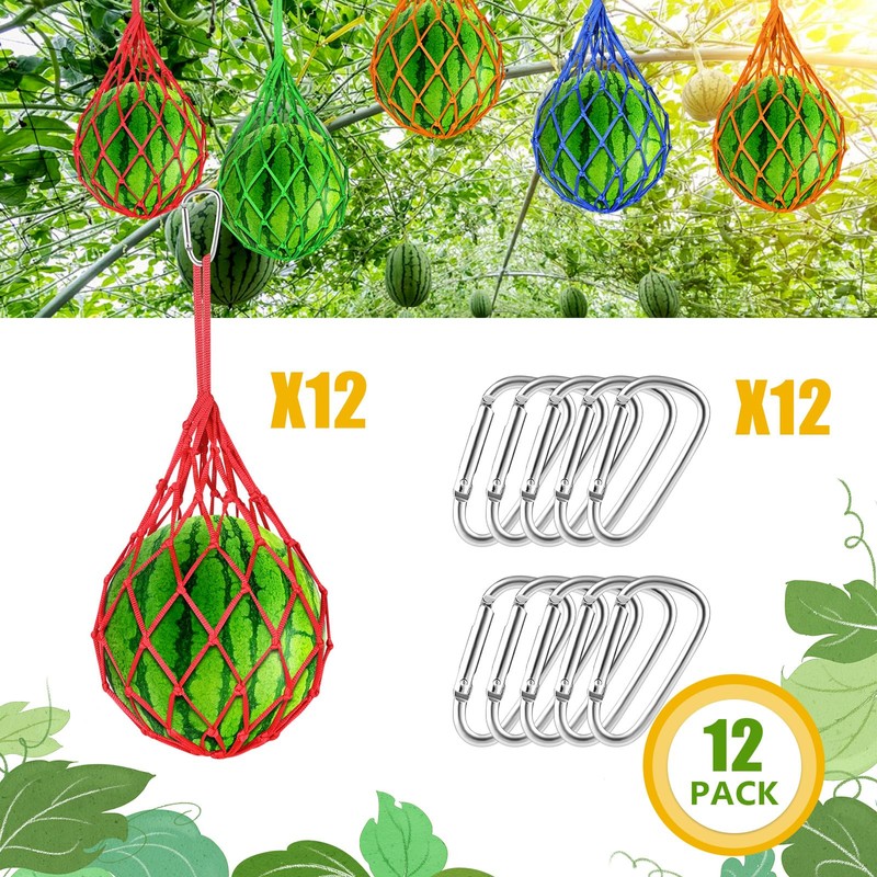 12 Pack Melon Hammocks Cradles, Melon Hammock Mesh Bags for